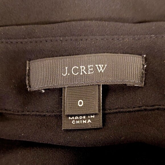 J. Crew (Black Label) Black, Semi-Sheer, Tuxedo Front, L/S, Dress Shirt, Size: 0 - Picture 2 of 7